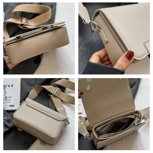 Cross-border wooden clogs women's bag 2024 summer new light luxury tofu bag fashionable high-end single shoulder crossbody bag