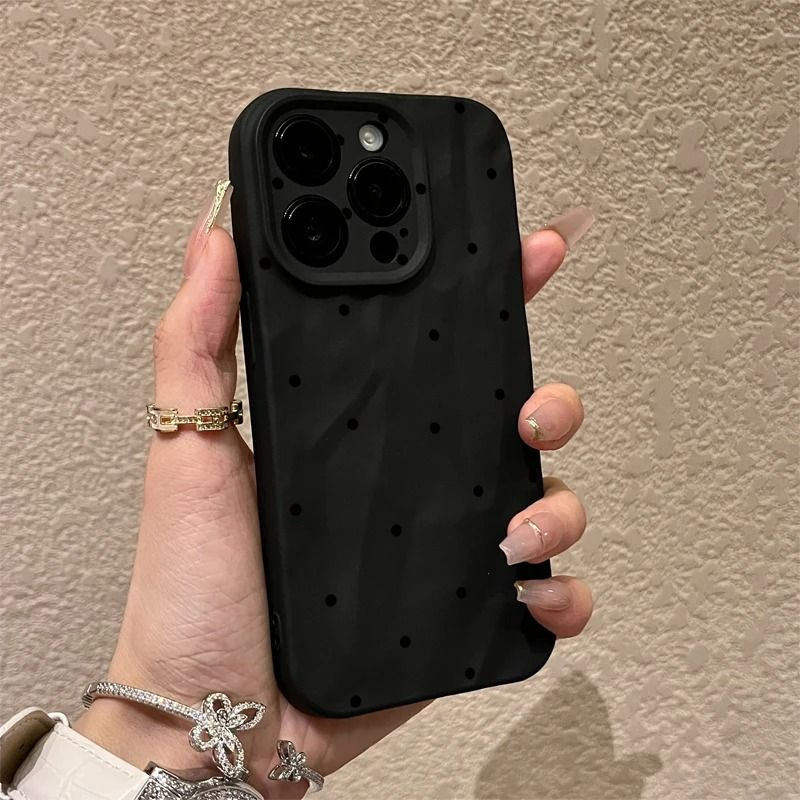 Ins小波点適用アップル16promax携帯ケースiPhone15全包式14シンプル13ソフトケース12/|undefined