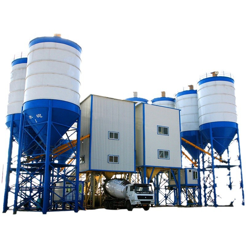 Estación de mezcla de concreto hzs180, fabricante de equipos, silo de cemento para obra de construcción, estación de mezcla de concreto comercial