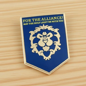 Blizzard Blizzard Game World of Warcraft Brooch Tribal Alliance Flag Badge Classic Game Picture Standard Accessories