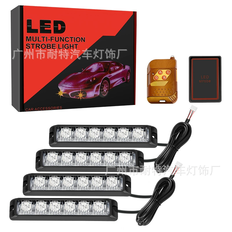 Средние сетчатые огни красный и синий вспышка светодиодные автомобильные сигнальные огни