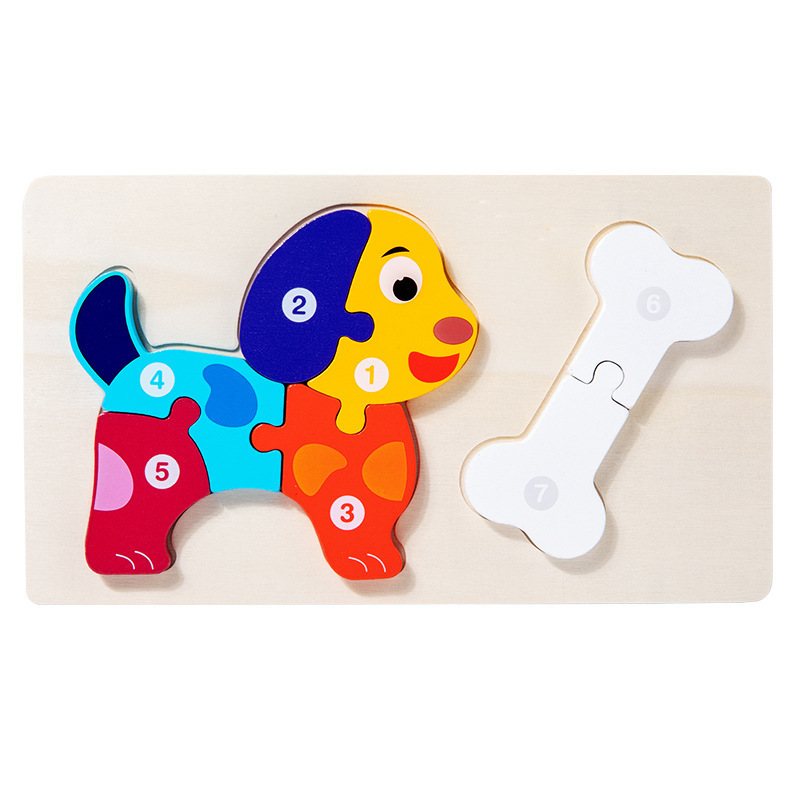 Juego de educación temprana juguetes niños montessori enseñanza rompecabezas alimentos cadena rompecabezas animal cognición bebé rompecabezas