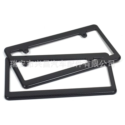 Plate Frame Foreign License Plate Frame | License plate holder/license plate holder - wide-brimmed-carbon-fiber-pattern