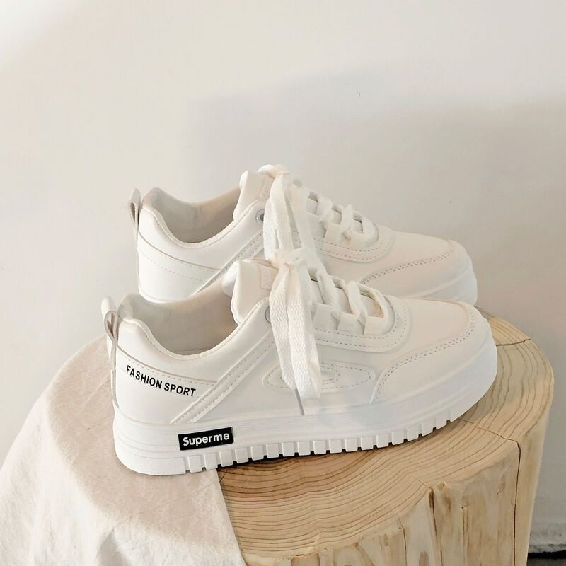 Pequeño original grueso blanco zapatos marea de las mujeres 2022 nuevo otoño transpirable Joker estudiante ocio tablero zapatos