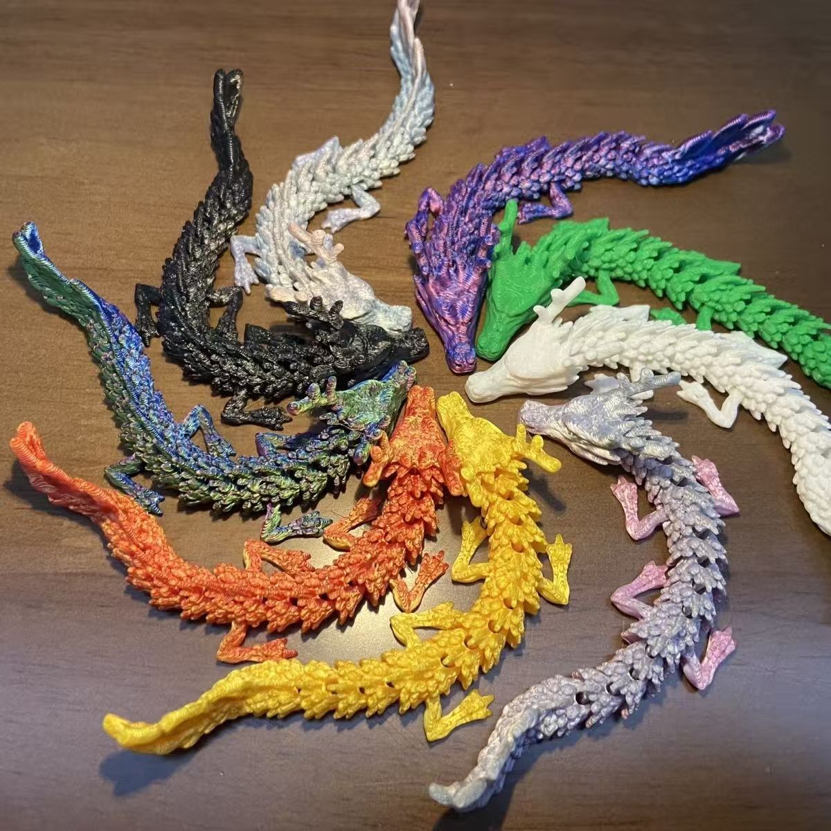 3D Printed Overseas Popular Mini Dragon Mini Snake Mixed Model Artificial Animal Toy Ornaments