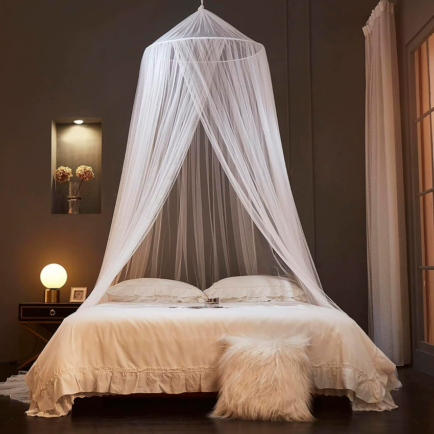 Потолочная москитная сетка через границу, бытовая купольная москитная сетка принцессы без установки, штора для кровати, палатка, подвесная сетка с зашифрованным узором для двуспальной кровати