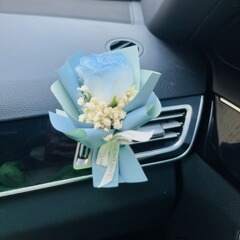ミニ精巧な車載吹出口石けん花薔薇小花束ドライ花お土産バレンタインデープレゼント装飾プレゼント