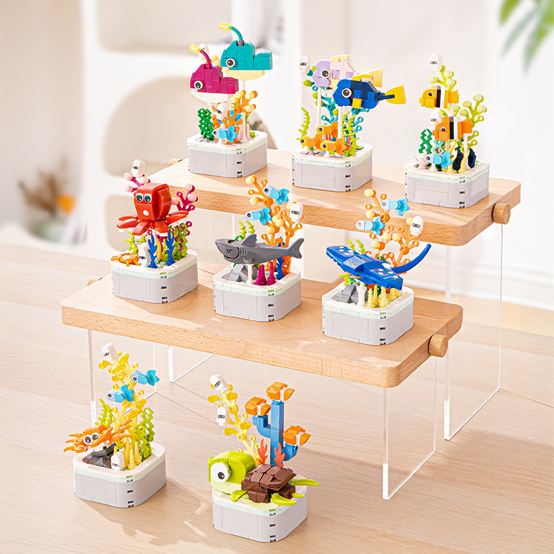 Diamond horse cross-border new marine potted Eternal Flower model children assembled small particles building blocks toy gift wholesale Diamond horse cross-border new marine potted Eternal Flower model children assembled small particles building blocks toy gift wholesale