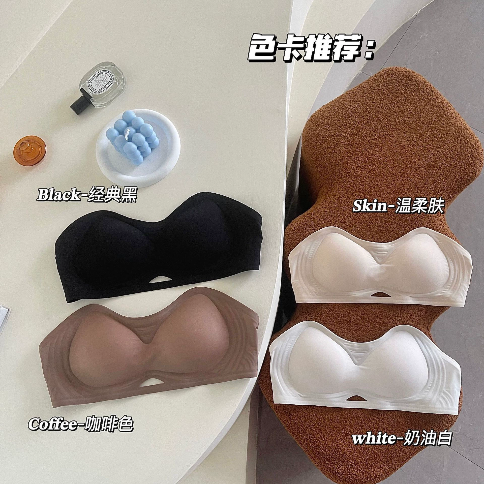 Оригинальный женский бюстгальтер Phuket Holiday 804 без бретелек, без косточек, нескользящий, не спадающий, комфортный, с эффектом пуш-ап, для трансграничной торговли.