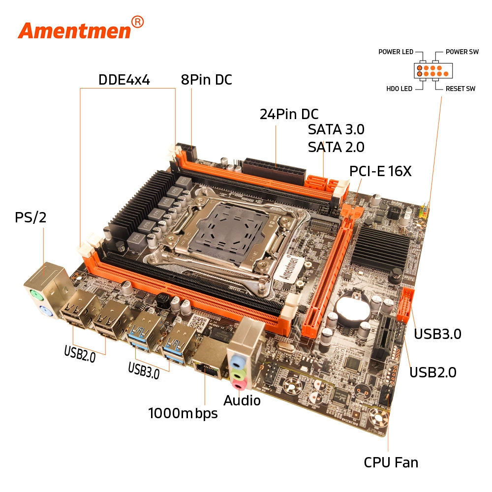 Новая материнская плата X99 с процессором 2680v4, 16ГБ 2133МГц рег. ОЗУ (комплект)
