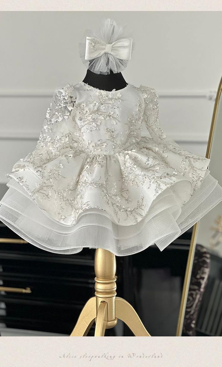 Mädchen Prinzessinnenkleid Tüll Mit Blumen Für Besondere Anlässe_voghion.com