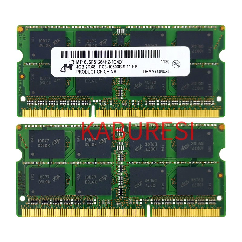 DDR3 памяти 4ГБ 1333МГц PC3-10600 для ноутбука MT16JTF25664A