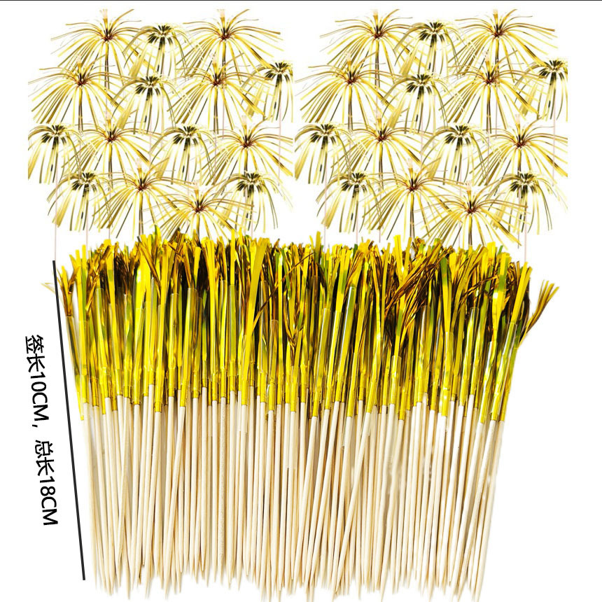 Decoración de fiesta transfronteriza hawaiana paja fruta paraguas palo 3D panal palo sandía palo piña