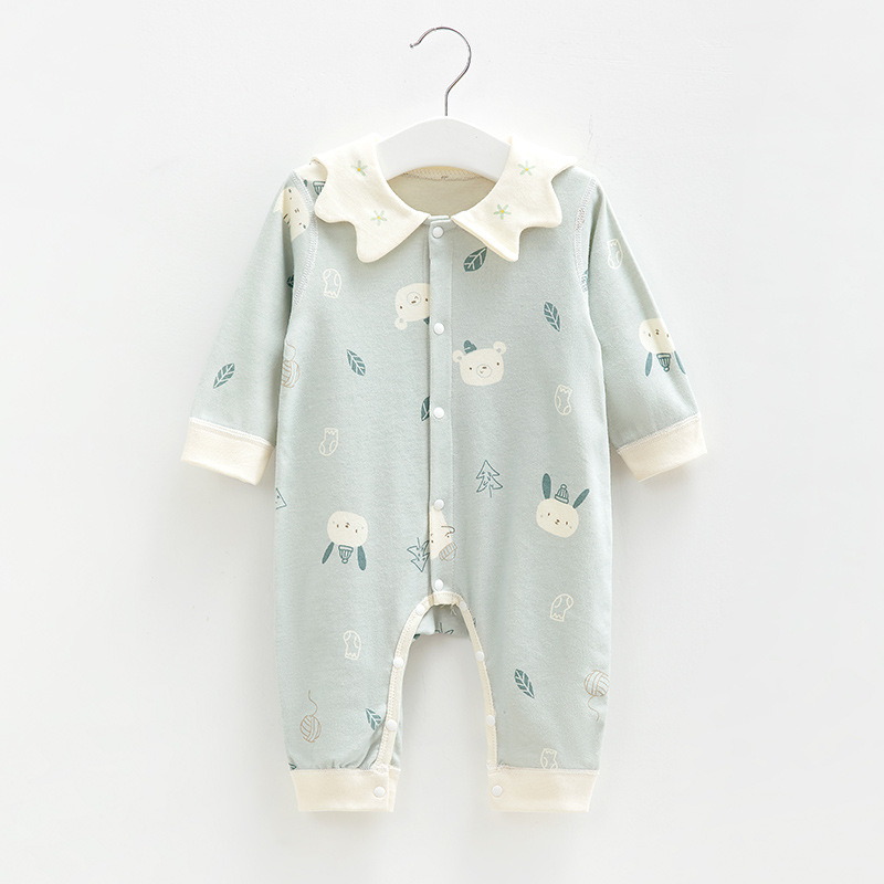 Bebé mono primavera y otoño verano hombres de algodón bebé lindo bebé niña delgada mameluco recién nacido Ropa