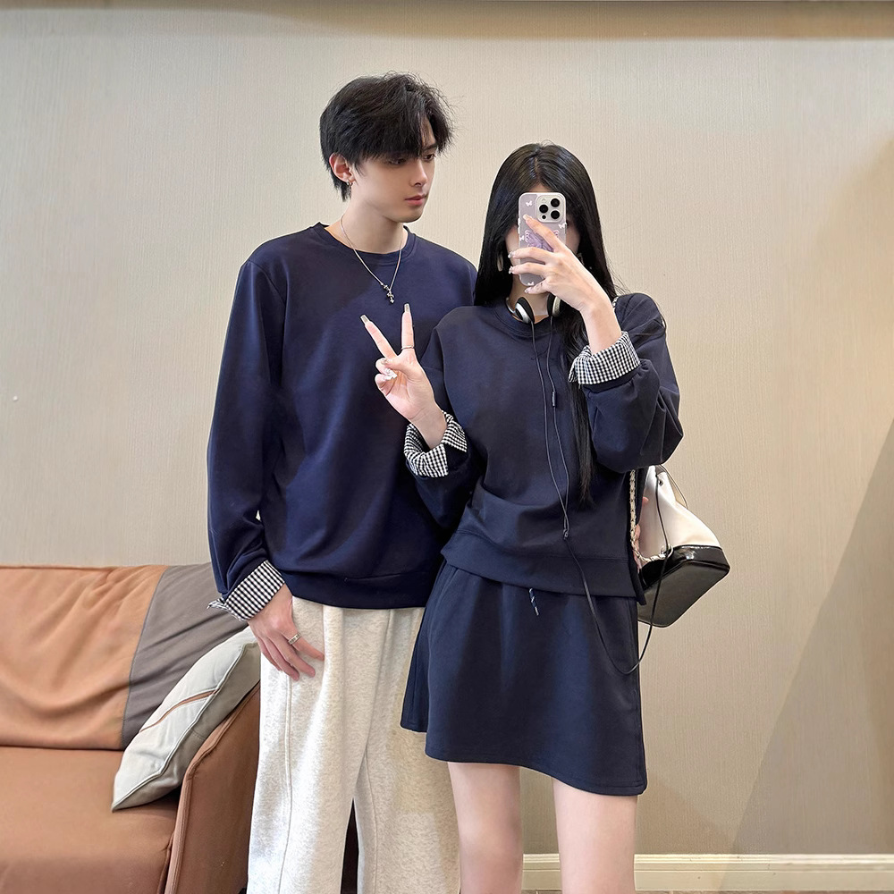특별한 커플 옷 가을 틈새 디자인 올 매치 스웨터 원피스 투피스 프랑스 스타일 원스커트 원피스 패션 브랜드