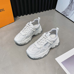 高幫鞋女鞋春季單里2023年新款休閒厚底運動老爹鞋