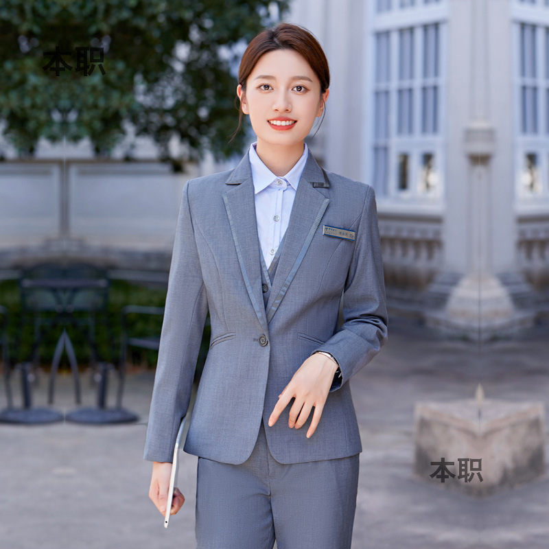 [China Telecom] Workwear Women's Suit Business Hall Suit Long Shirt Jacket Shirt Vest Pants Workwear