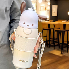 三麗鷗庫洛米食品級316不鏽鋼保溫杯兒童高顏值吸管水杯生日禮物