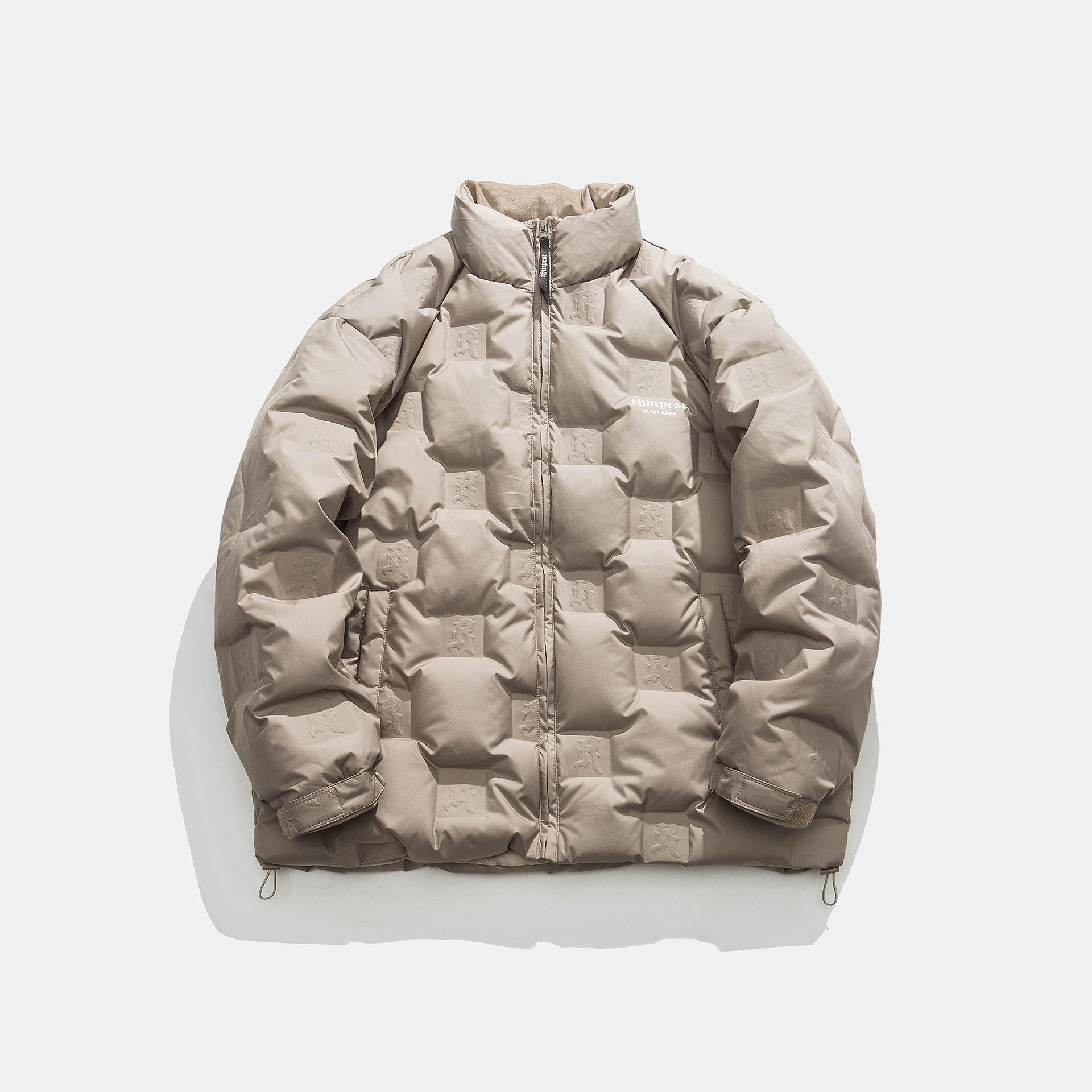 Yidao Vintage Winter Japanese Outdoor Mountain Couple Neutral Crumpled Letter Warm Down Jacket Men