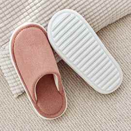 冬季防滑棉拖鞋女士2025新款室内家居家棉麻布底拖鞋男士家用秋冬