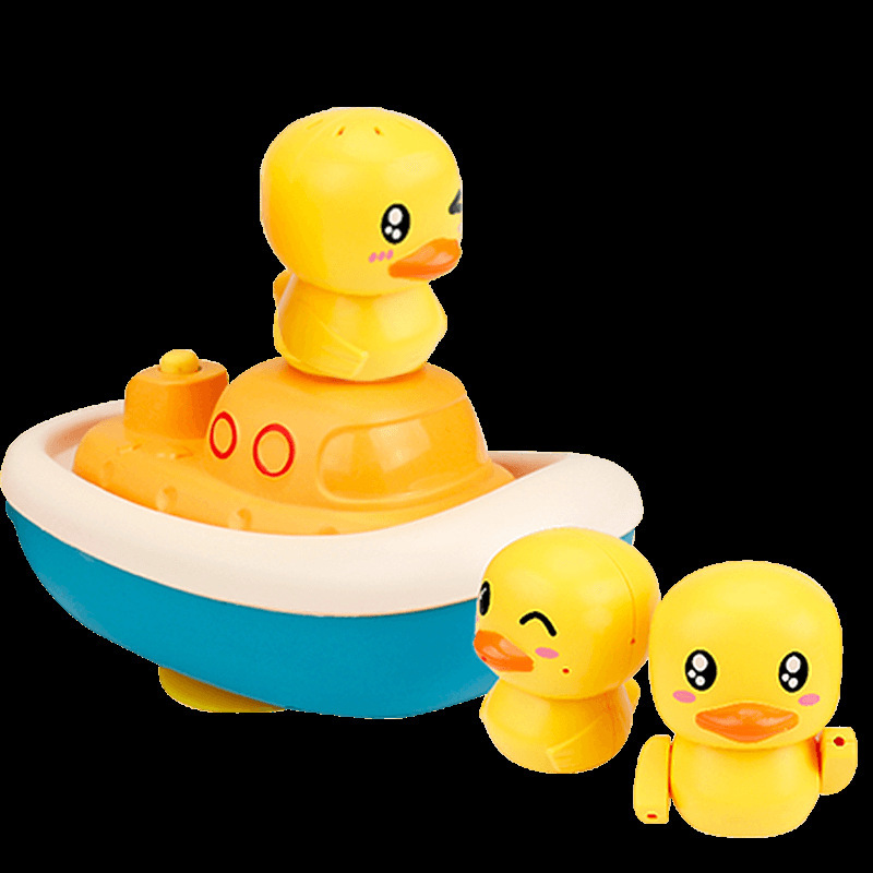Niño pequeño pato amarillo baño de agua artefacto bebé eléctrico pequeño pato niño niña bebé ducha de agua pulverizada juguete