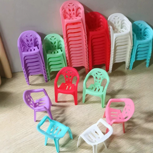 Mini Artificial Beach Lounge Chair Play House Scene Ornaments Gadgets Doll House Scene Accessories Shooting Props