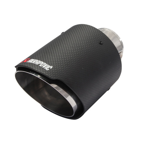 Cross-border quality 89/101mm carbon fiber tail throat Scorpio AK car modification stainless steel exhaust pipe silencer