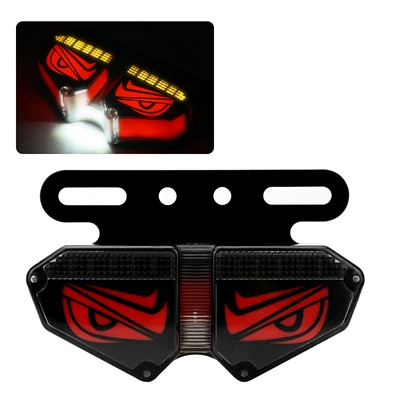 24V Truck Devil Eye Side Light Angel Eye Waterproof Led Super Bright Strip Light with Turn Signal Semi-Trailer Side Light Strong Light (Other lights) - red-flowing-water-style