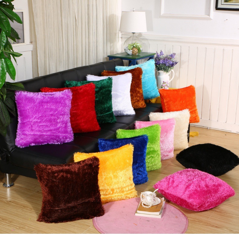 Casual Solid Color Pv Velvet Pillow Cases display picture 1