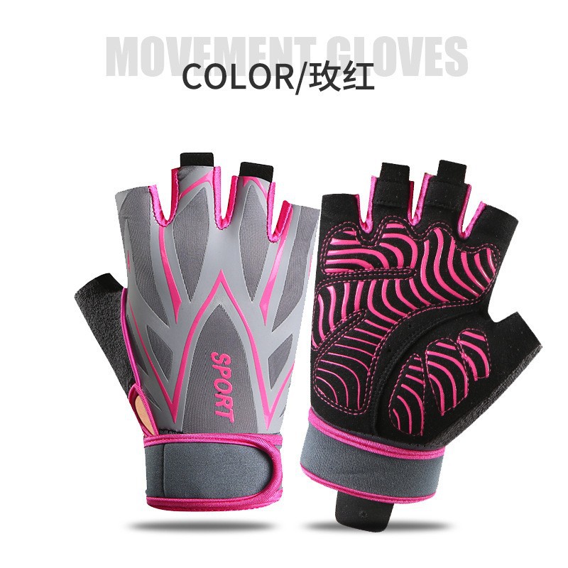 Guantes de fitness equipo de entrenamiento de las mujeres barra horizontal protección de la muñeca antideslizante deportes anti-capullo de silicona antideslizante guantes de montar hombres