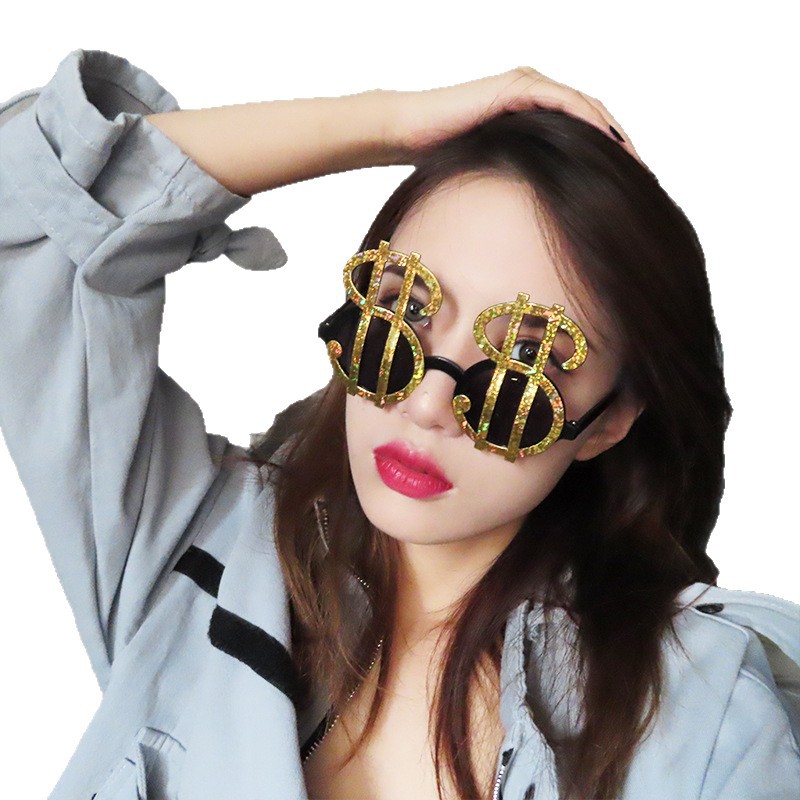 Lentes de Fiesta con Forma de Dólar de Plástico ABS Decorativos para Fotografías