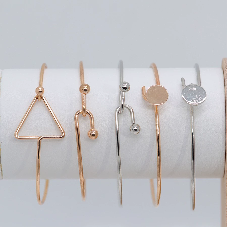 Браслет из сплава с гальваническим покрытием, не выцветает, популярный за границей, в стиле INS, высококачественный минималистичный дизайн, позолота KC