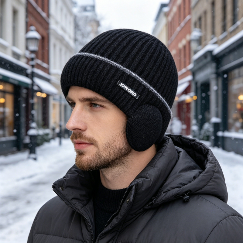 Cross-border foreign trade autumn and winter warm ear-protecting knitted hat for men and women, high-elasticity, fashionable and versatile, warm cold weather hat