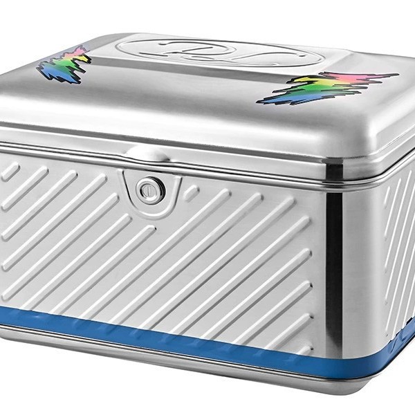 Pl Oval Stainless Steel Motorcycle Tail Box, Large Capacity, Waterproof, for Delivery, Electric Scooter, Electric Vehicle Rear Tail Box Wholesale