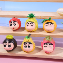 新款水果蜡笔小新周边动漫可爱卡通潮玩手办模型娃娃机桌面摆件
