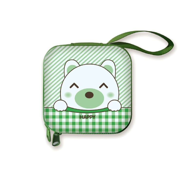 可爱卡通儿童硬币零钱包耳机包数据线收纳充电线铁盒