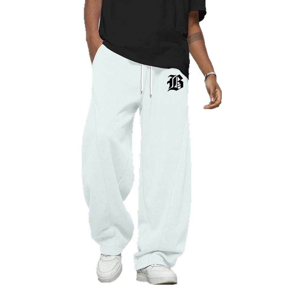 Damen-Jogginghose mit hohem Bund und weitem Bein, lässige Loungehose mit Kordelzug für den Sommer, atmungsaktiv und leicht._voghion.com