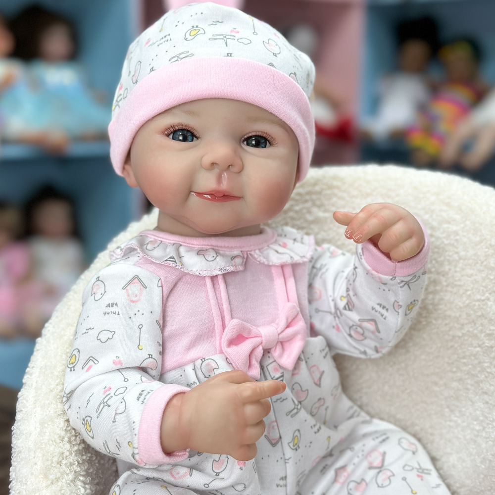 20 pulgadas de suministro transfronterizo suave para bebés, muñecas de reproducción, muñecas de vida, muñecas de cambio, una simulación de muñecas de goma