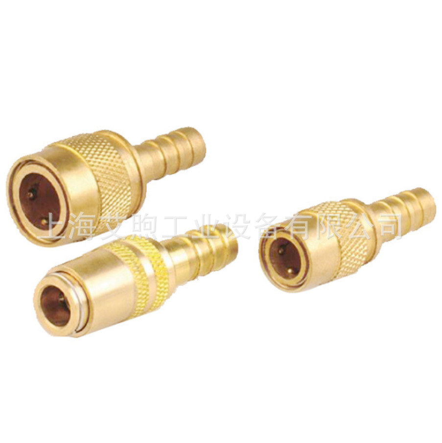 180度/90度/45度铜快速阳接头 快插宝塔水咀母 NPT螺纹铜油管接头