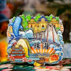 [珠海] 全国トレンド都市冷蔵庫マグネット 3D 立体木製接着剤旅行お土産文化クリエイティブギフト