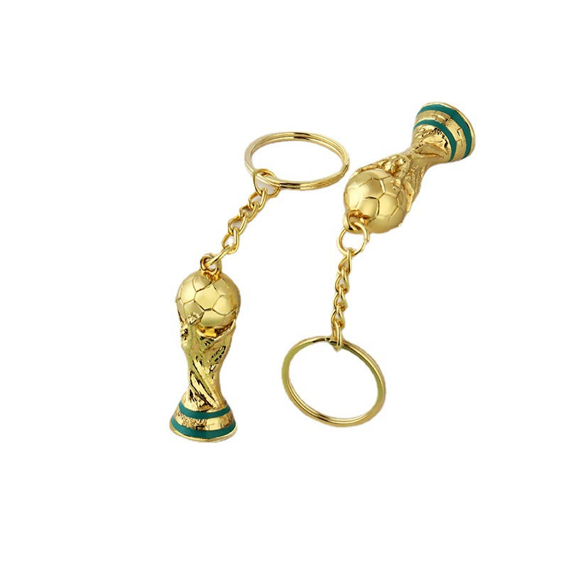 2022 qatar hercules cup world cup trofeo llavero juego de fútbol souvenir fans suministros al por mayor