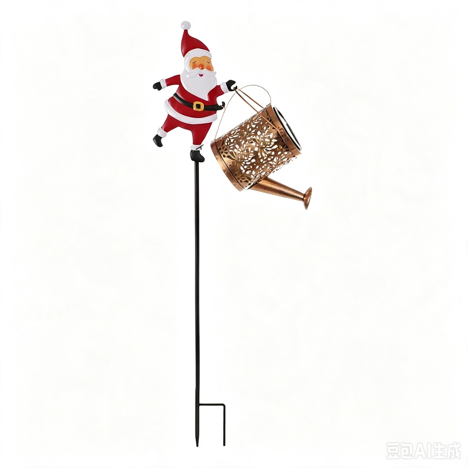 Amazon transfronterizo explota la energía solar de Navidad LED Papá Noel hervidor de agua para insertar lámparas de decoración de patio al aire libre image 5