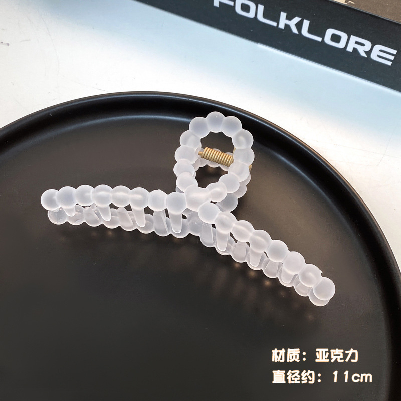 Pinza de cabello metálica coreana de alta sujeción con diseño retro