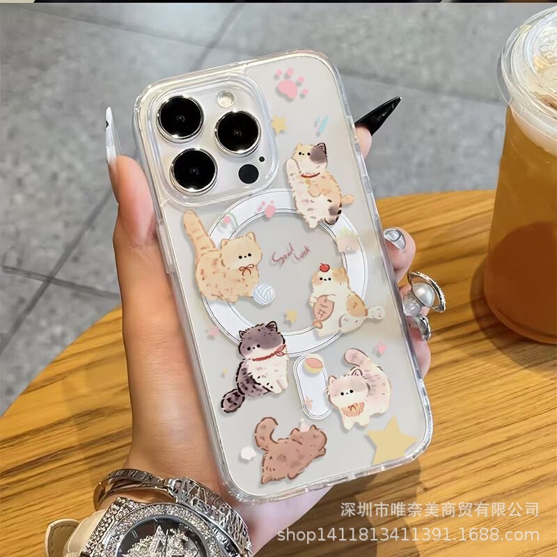 Acrylic Magnetic Suction Suitable for Apple 17Promax Mobile Phone Case Painted Iphone16 Protective Cover Cartoon 15 New Style Acrylic Magnetic Suction Suitable for Apple 17Promax Mobile Phone Case Painted Iphone16 Protective Cover Cartoon 15 New Style