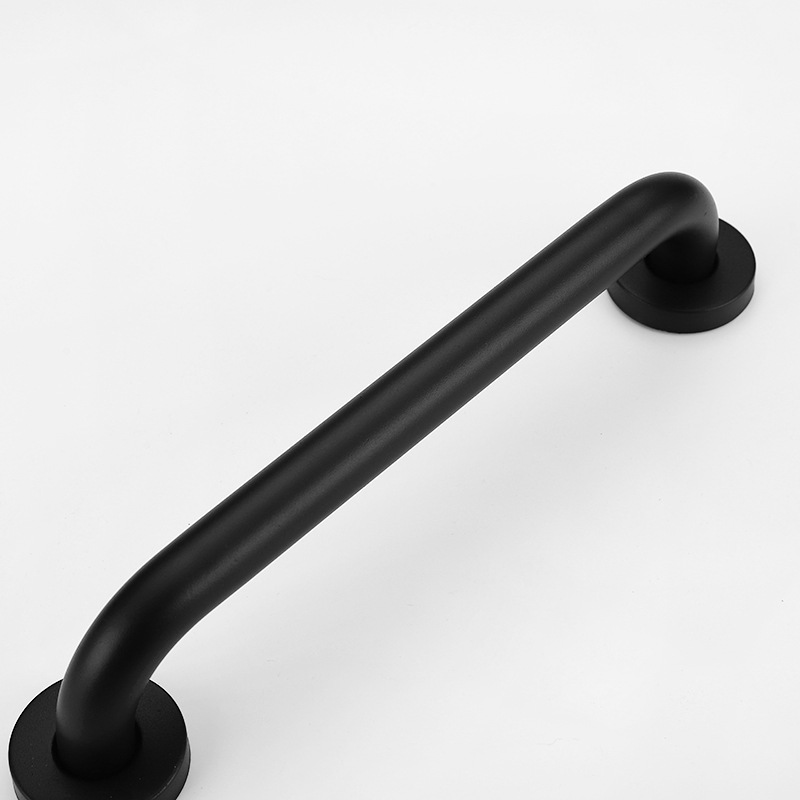 Black stainless steel accessibility bathroom grab bar for disabled and elderly, toilet safety handle, shower and bathtub railing