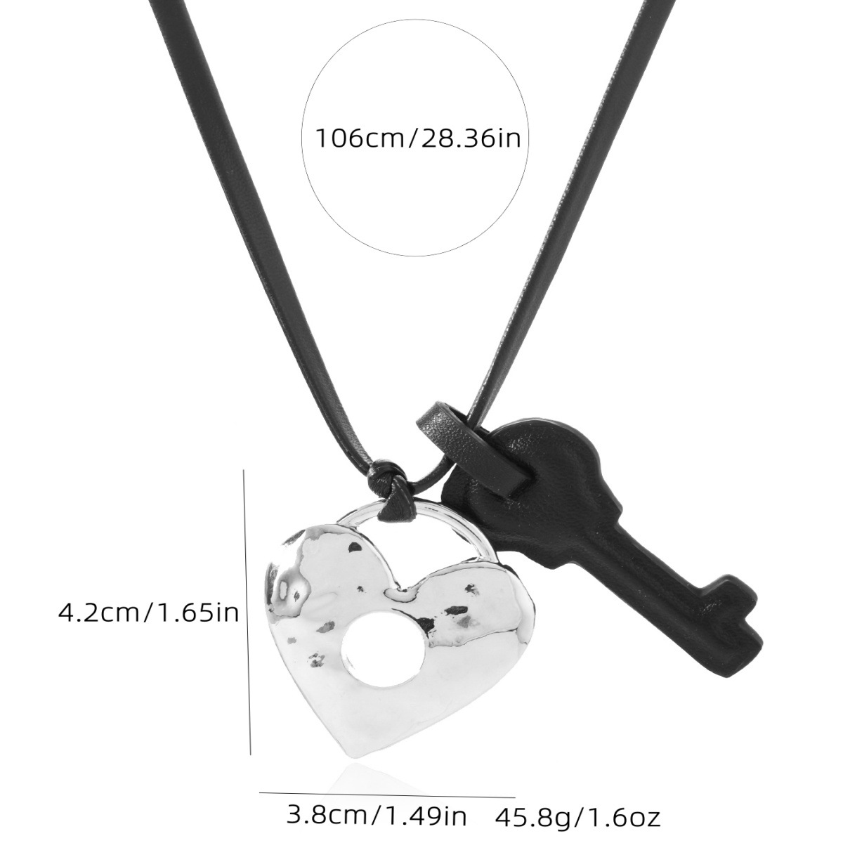 Collar colgante de amor de aleación simple Moda de alta gama Cadena de suéter largo Collar de tendencia de nicho transfronterizo al por mayor