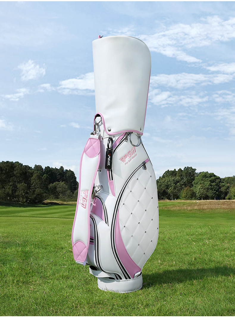 Túi đựng gậy golf PGM nữ nhẹ chống nước da microfiber TPU — QB103-Bột Trắng, Qb103-trắng Xanh Navy chi tiết 10