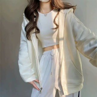 卫衣外套女春秋2026新款韩系休闲早秋穿搭连帽宽松学生基础款上衣