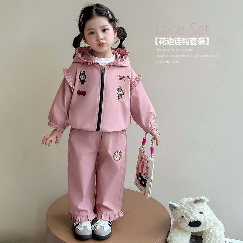 女童拉布布运动套装2025新款儿童labubu工装两件套洋气宝宝春秋装|undefined