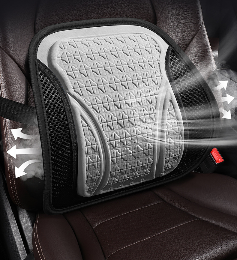 Business-Style Gel Lumbar Support Seat Cushion, Car Accessories, Office Backrest Cushion, Suitable for All Seasons, Steel Wire Lumbar Support